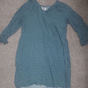 4/$18 Bohemian Teal Patterned Dress